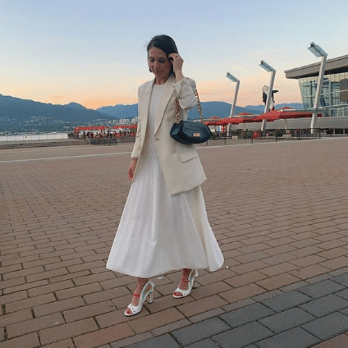 maria shoes with white dress